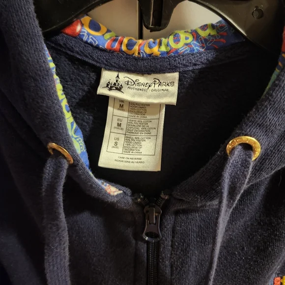 Disney Parks Walt Disney World Embroidered Full Zip up Hoodie Jacket. Size Small - Picture 4 of 7